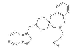 4-(cyclopropylmethyl)-1'-(2H-pyrrolo[2,3-c]pyridin-3-ylmethyl)spiro[3,5-dihydro-1,4-benzoxazepine-2,4'-piperidine]
