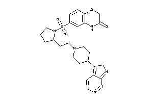 Image of 6-[2-[2-[4-(2H-pyrrolo[2,3-c]pyridin-3-yl)piperidino]ethyl]pyrrolidino]sulfonyl-4H-1,4-benzoxazin-3-one