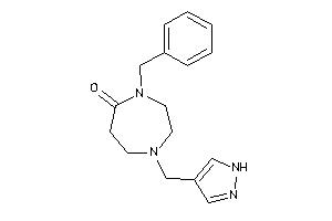 Image of 4-benzyl-1-(1H-pyrazol-4-ylmethyl)-1,4-diazepan-5-one