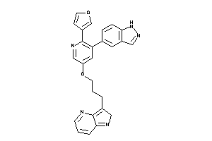 Image of 3-[3-[[6-(3-furyl)-5-(1H-indazol-5-yl)-3-pyridyl]oxy]propyl]-2H-pyrrolo[3,2-b]pyridine