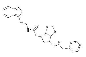 Image of N-[2-(2H-indol-3-yl)ethyl]-2-[6-[(4-pyridylmethylamino)methyl]-3a,4,6,6a-tetrahydrofuro[3,4-d][1,3]dioxol-4-yl]acetamide