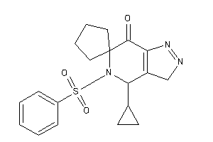 Image of 5-besyl-4-cyclopropyl-spiro[3,4-dihydropyrazolo[4,3-c]pyridine-6,1'-cyclopentane]-7-one