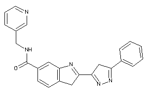 Image of 2-(5-phenyl-4H-pyrazol-3-yl)-N-(3-pyridylmethyl)-3H-indole-6-carboxamide