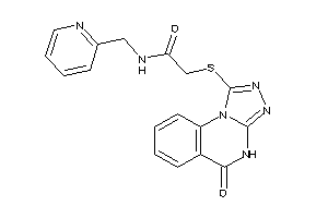 Image of 2-[(5-keto-4H-[1,2,4]triazolo[4,3-a]quinazolin-1-yl)thio]-N-(2-pyridylmethyl)acetamide