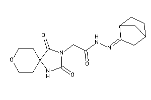 2-(2,4-diketo-8-oxa-1,3-diazaspiro[4.5]decan-3-yl)-N-(norbornan-2-ylideneamino)acetamide