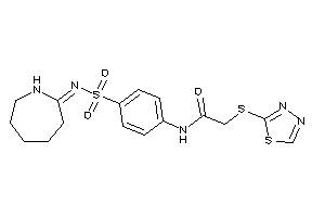 N-[4-(azepan-2-ylideneamino)sulfonylphenyl]-2-(1,3,4-thiadiazol-2-ylthio)acetamide