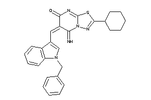 Image of 6-[(1-benzylindol-3-yl)methylene]-2-cyclohexyl-5-imino-[1,3,4]thiadiazolo[3,2-a]pyrimidin-7-one
