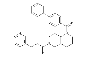 1-[1-(4-phenylbenzoyl)-2,3,4,4a,5,7,8,8a-octahydro-1,6-naphthyridin-6-yl]-3-(3-pyridyl)propan-1-one