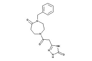 Image of 4-benzyl-1-[2-(5-keto-1,4-dihydro-1,2,4-triazol-3-yl)acetyl]-1,4-diazepan-5-one