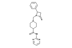 1-[(2-keto-4-phenyl-azetidin-1-yl)methyl]-N-(2-pyrimidyl)isonipecotamide