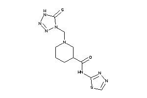 N-(1,3,4-thiadiazol-2-yl)-1-[(5-thioxo-1H-tetrazol-4-yl)methyl]nipecotamide