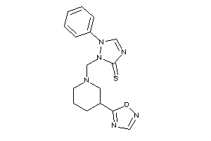 Image of 2-[[3-(1,2,4-oxadiazol-5-yl)piperidino]methyl]-1-phenyl-1,2,4-triazole-3-thione