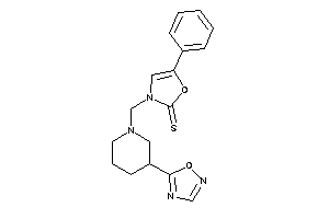 3-[[3-(1,2,4-oxadiazol-5-yl)piperidino]methyl]-5-phenyl-4-oxazoline-2-thione