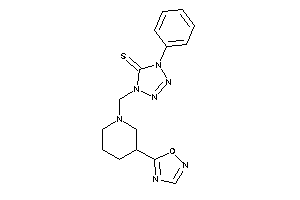 1-[[3-(1,2,4-oxadiazol-5-yl)piperidino]methyl]-4-phenyl-tetrazole-5-thione