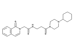 N-[3-(4-cyclohexylpiperazino)-3-keto-propyl]-2-(1-keto-2-isoquinolyl)acetamide