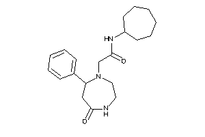 Image of N-cycloheptyl-2-(5-keto-7-phenyl-1,4-diazepan-1-yl)acetamide