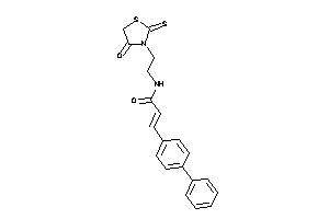 Image of N-[2-(4-keto-2-thioxo-thiazolidin-3-yl)ethyl]-3-(4-phenylphenyl)acrylamide