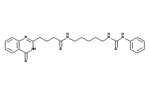 4-(4-keto-3H-quinazolin-2-yl)-N-[5-(phenylcarbamoylamino)pentyl]butyramide