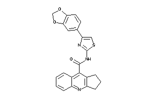 Image of N-[4-(1,3-benzodioxol-5-yl)thiazol-2-yl]-2,3-dihydro-1H-cyclopenta[b]quinoline-9-carboxamide