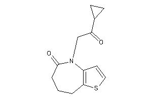 4-(2-cyclopropyl-2-keto-ethyl)-7,8-dihydro-6H-thieno[3,2-b]azepin-5-one