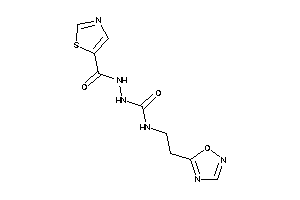 1-[2-(1,2,4-oxadiazol-5-yl)ethyl]-3-(thiazole-5-carbonylamino)urea