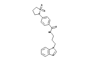Image of N-[3-(benzimidazol-1-yl)propyl]-4-(1,1-diketo-1,2-thiazolidin-2-yl)benzamide