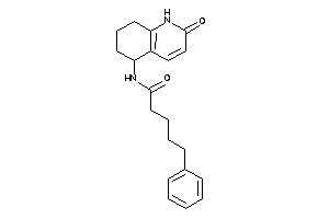 Image of N-(2-keto-5,6,7,8-tetrahydro-1H-quinolin-5-yl)-5-phenyl-valeramide