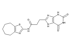 Image of 3-(2,6-diketo-3,7-dihydropurin-8-yl)-N-(5,6,7,8-tetrahydro-4H-cyclohepta[d]thiazol-2-yl)propionamide