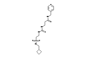 Image of 3-[2-(cyclobutylmethylsulfamoyl)ethylcarbamoylamino]-N-(4-pyridylmethyl)propionamide