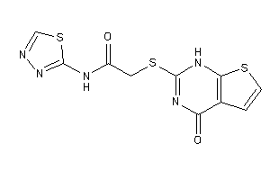 2-[(4-keto-1H-thieno[2,3-d]pyrimidin-2-yl)thio]-N-(1,3,4-thiadiazol-2-yl)acetamide