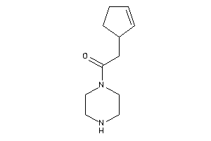 2-cyclopent-2-en-1-yl-1-piperazino-ethanone
