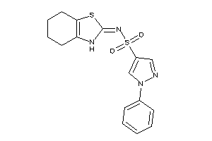 Image of 1-phenyl-N-(4,5,6,7-tetrahydro-3H-1,3-benzothiazol-2-ylidene)pyrazole-4-sulfonamide