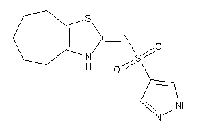 N-(3,4,5,6,7,8-hexahydrocyclohepta[d]thiazol-2-ylidene)-1H-pyrazole-4-sulfonamide
