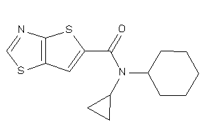 Image of N-cyclohexyl-N-cyclopropyl-thieno[2,3-d]thiazole-5-carboxamide