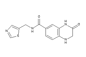 3-keto-N-(thiazol-5-ylmethyl)-2,4-dihydro-1H-quinoxaline-6-carboxamide