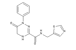 Image of 6-keto-1-phenyl-N-(thiazol-5-ylmethyl)-4,5-dihydro-1,2,4-triazine-3-carboxamide
