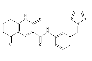 Image of 2,5-diketo-N-[3-(pyrazol-1-ylmethyl)phenyl]-1,6,7,8-tetrahydroquinoline-3-carboxamide