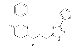 6-keto-1-phenyl-N-[[3-(2-thienyl)-1H-1,2,4-triazol-5-yl]methyl]-4,5-dihydro-1,2,4-triazine-3-carboxamide