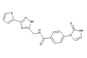 Image of 4-(2-keto-4-imidazolin-1-yl)-N-[[3-(2-thienyl)-1H-1,2,4-triazol-5-yl]methyl]benzamide