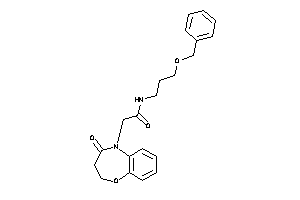 Image of N-(3-benzoxypropyl)-2-(4-keto-2,3-dihydro-1,5-benzoxazepin-5-yl)acetamide