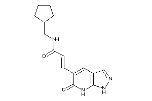 Image of N-(cyclopentylmethyl)-3-(6-keto-1,7-dihydropyrazolo[3,4-b]pyridin-5-yl)acrylamide