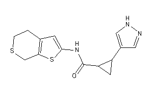 N-(5,7-dihydro-4H-thieno[2,3-c]thiopyran-2-yl)-2-(1H-pyrazol-4-yl)cyclopropanecarboxamide