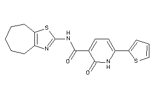 Image of 2-keto-N-(5,6,7,8-tetrahydro-4H-cyclohepta[d]thiazol-2-yl)-6-(2-thienyl)-1H-pyridine-3-carboxamide