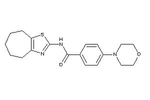 Image of 4-morpholino-N-(5,6,7,8-tetrahydro-4H-cyclohepta[d]thiazol-2-yl)benzamide