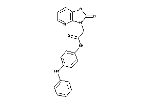 Image of N-(4-anilinophenyl)-2-(2-ketooxazolo[4,5-b]pyridin-3-yl)acetamide