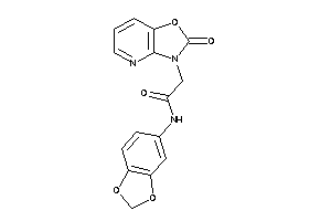 Image of N-(1,3-benzodioxol-5-yl)-2-(2-ketooxazolo[4,5-b]pyridin-3-yl)acetamide