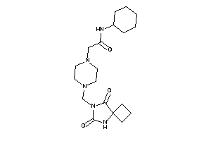Image of N-cyclohexyl-2-[4-[(6,8-diketo-5,7-diazaspiro[3.4]octan-7-yl)methyl]piperazino]acetamide