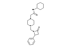N-cyclohexyl-2-[4-[(2-keto-4-phenyl-azetidin-1-yl)methyl]piperazino]acetamide