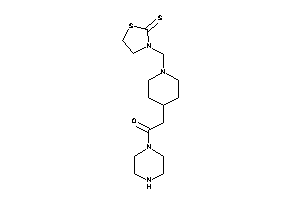 Image of 1-piperazino-2-[1-[(2-thioxothiazolidin-3-yl)methyl]-4-piperidyl]ethanone