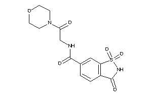1,1,3-triketo-N-(2-keto-2-morpholino-ethyl)-1,2-benzothiazole-6-carboxamide